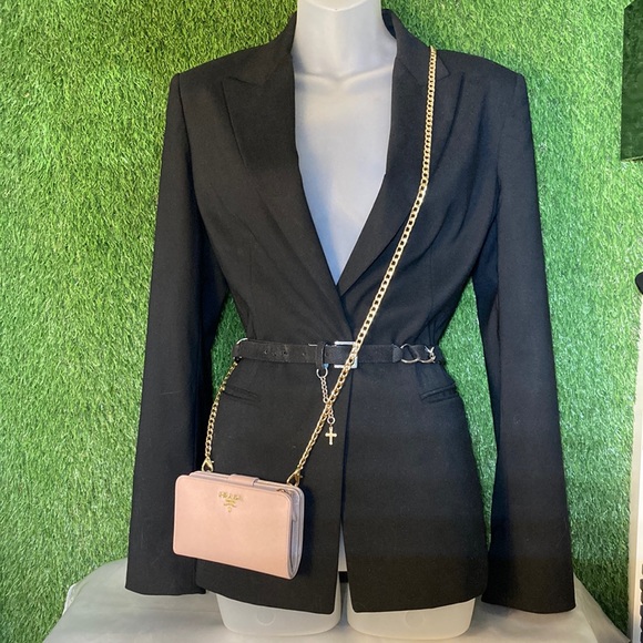 ❤️ Prada Saffiano Leather Wallet On Chain